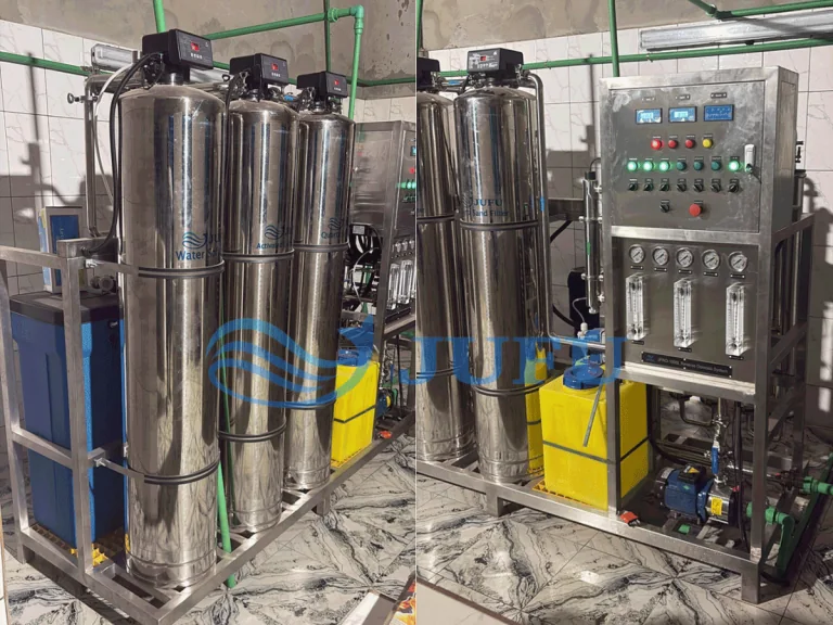 JUFU 1000LPH stainless steel reverse osmosis system installed in Benin
