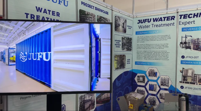 JUFU WATER exhibition display at INDOWATER 2026