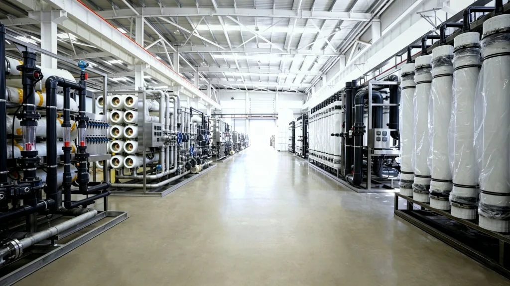 Water treatment systems in the JUFU manufacturing facility