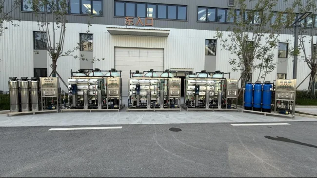 JUFU WATER reverse osmosis systems outside the manufacturing facility