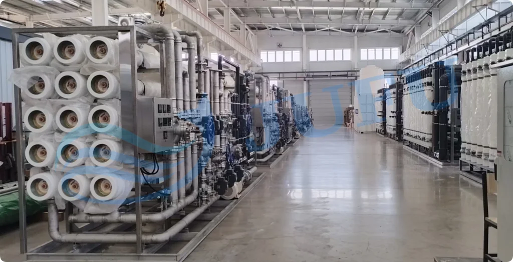 JUFU WATER factory with reverse osmosis and water treatment systems